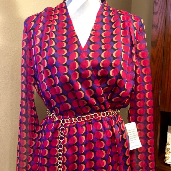 🆕 Adelyn Rae Sheer Veiled Dress - Picture 3 of 7